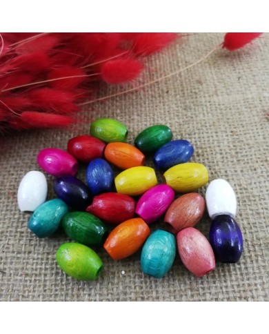 Ahşap Boncuk 1 Kilogram Kırmızı