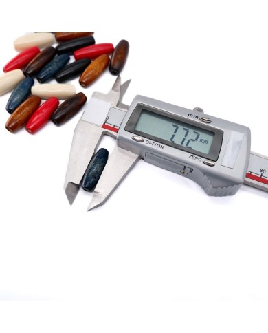 Ahşap Boncuk Arpa İnce Yassı - 1 Kilogram Beyaz