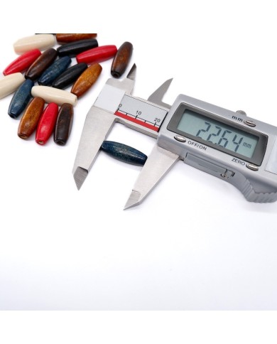 Ahşap Boncuk Arpa İnce Yassı - 1 Kilogram Koyu Kahverengi