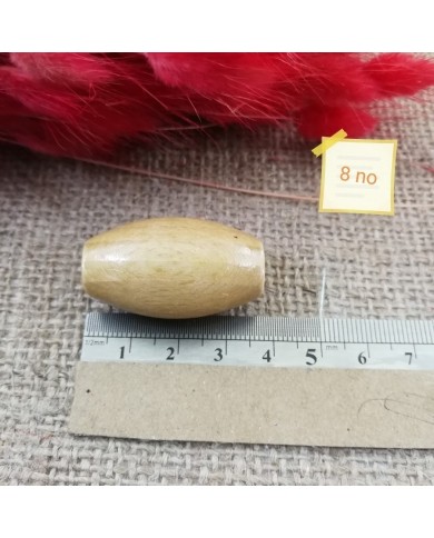 8no - Ahşap Boncuk - 1 Kg - Bej