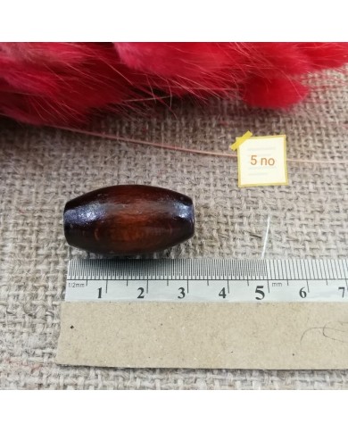 5no - Ahşap Boncuk - 1 Kg - Siyah