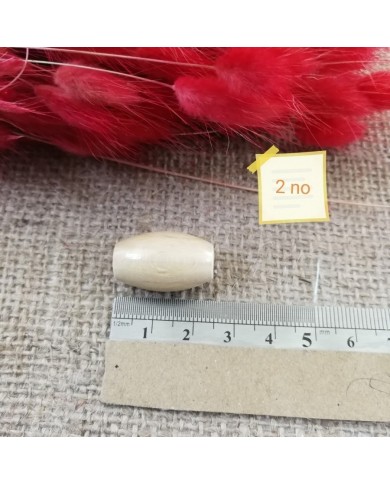 2no - Ahşap Boncuk - 1 Kg - Bej