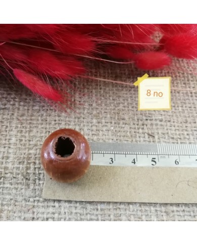 Ahşap Boncuk - 1 Kg -No:8 - Taba