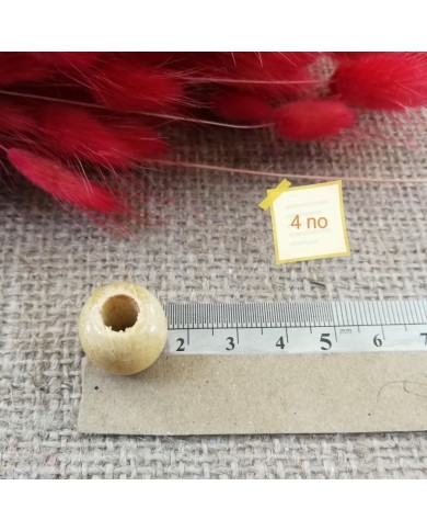 Ahşap Boncuk - 1 kg -No:4 - Taba