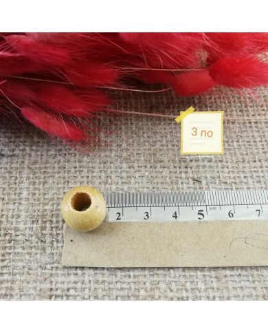 Ahşap Boncuk - 1 kg -No:3 - Siyah