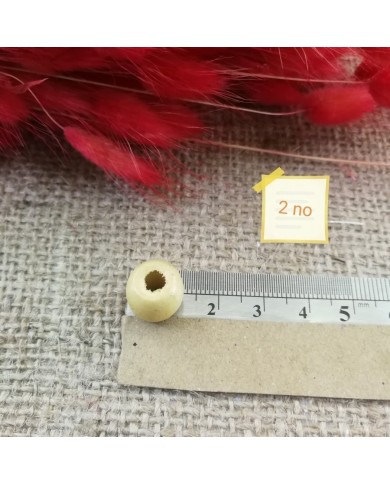 Ahşap Boncuk - 1 kg -No:2 - Bej