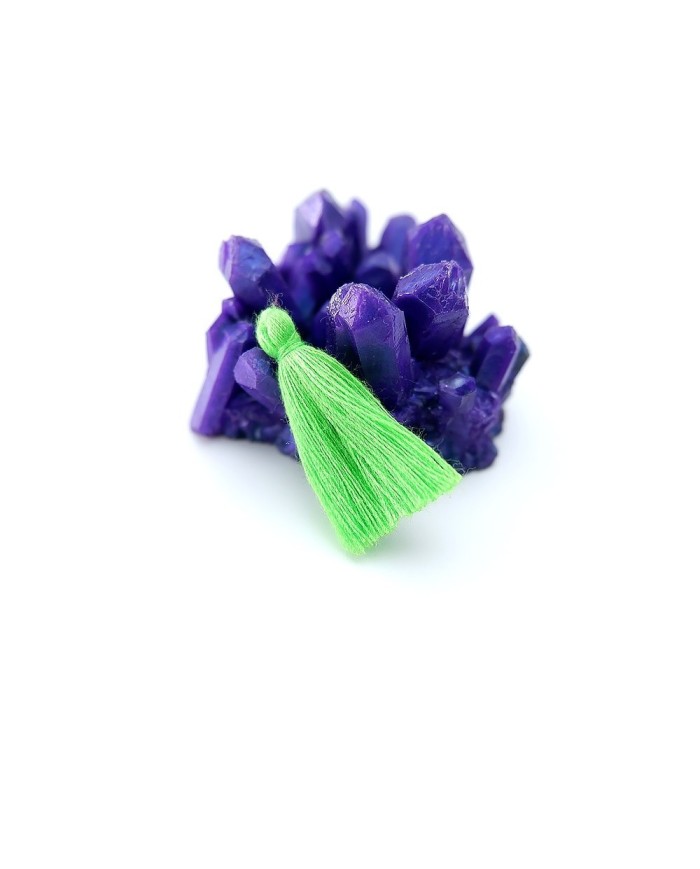 100 ADET - Mini Boy Püskül - 3cm - Açık Yeşil