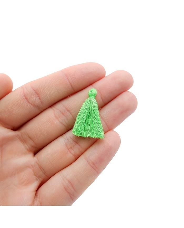 100 ADET - Mini Boy Püskül - 3cm - Açık Yeşil