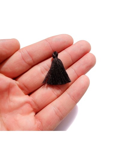 100 ADET - Mini Boy Püskül - 3cm - Koyu Kahve