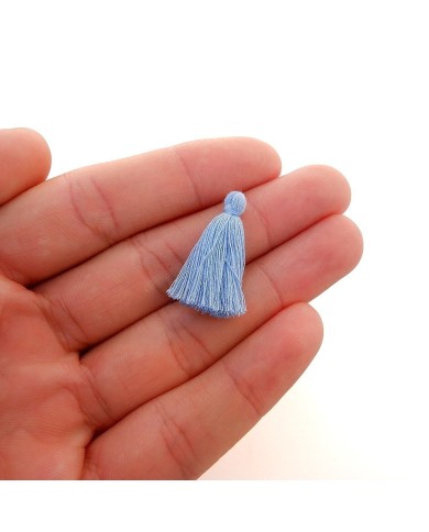 100 ADET - Mini Boy Püskül - 3cm - Mavi