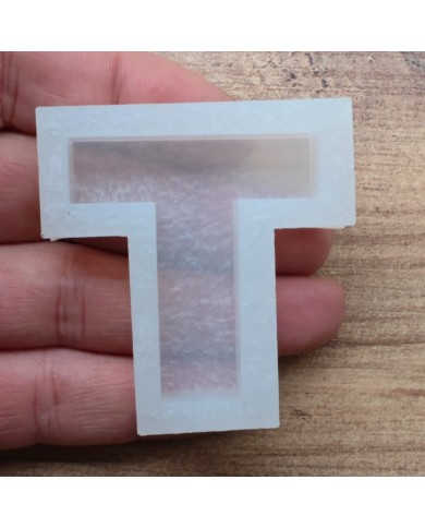 Tekli Harf Epoksi Reçine Kalıbı - T
