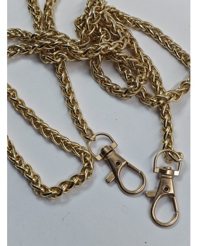 Hasır Model Ucu Kancalı Çanta Zinciri - Model:R6 - Gold