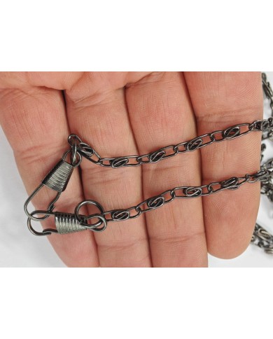 Mini S Model Ucu Kancalı Çanta Zinciri - Model:R1 - Füme