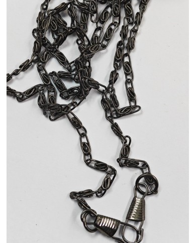 Mini S Model Ucu Kancalı Çanta Zinciri - Model:R1 - Füme