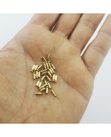 Huni Boncuk Kapak - Boncuk Şapkası - 6 mm - Gold - 10 Adet