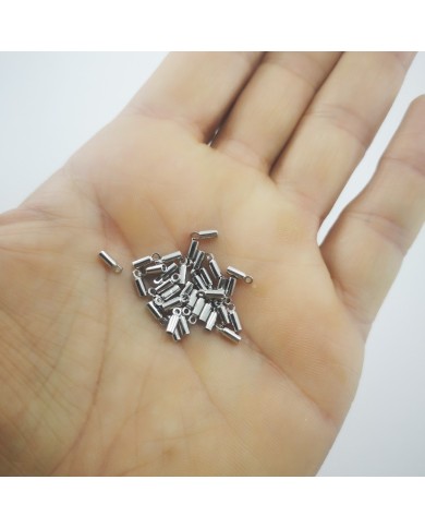 Huni Boncuk Kapak - Boncuk Şapkası - 6 mm - Gümüş - 10 Adet