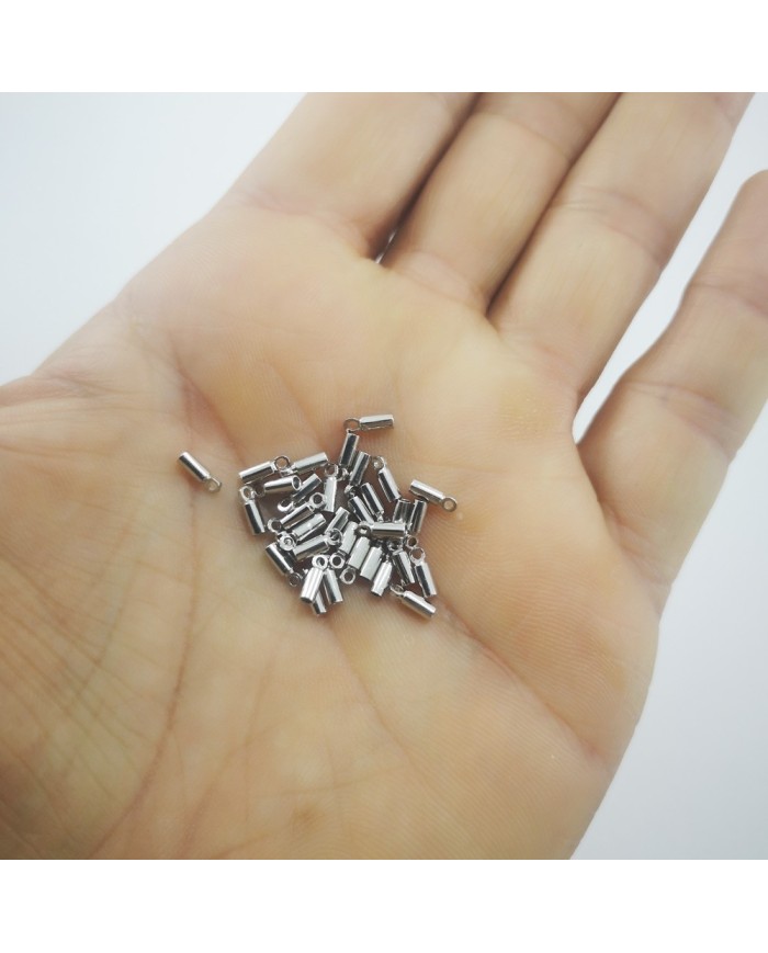 Huni Boncuk Kapak - Boncuk Şapkası - 6 mm - Gümüş - 10 Adet