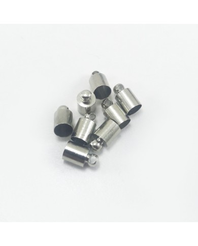 Huni Boncuk Kapak - Boncuk Şapkası - 9 mm - Gümüş - 50 Adet