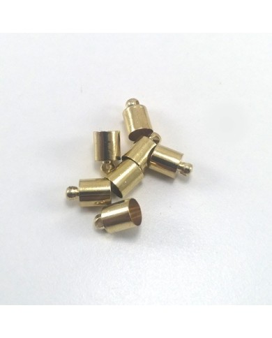 10 mm Huni Boncuk Kapak - Boncuk Şapkası - Gold - 25 Adet