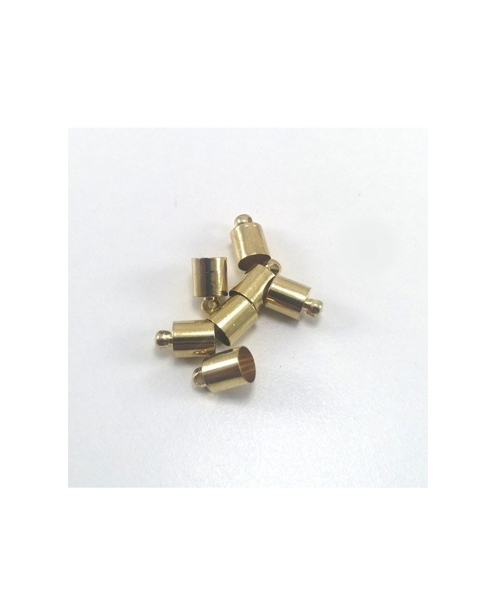 10 mm Huni Boncuk Kapak - Boncuk Şapkası - Gold - 25 Adet