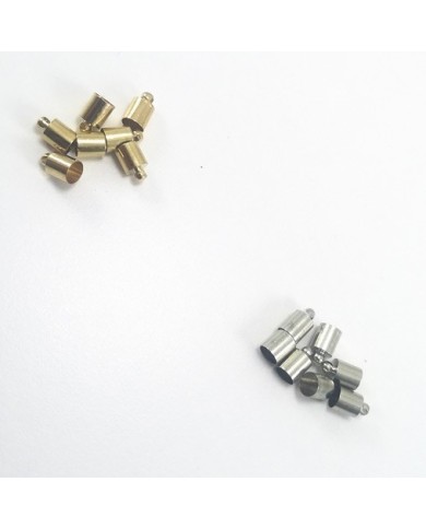 10 mm Huni Boncuk Kapak - Boncuk Şapkası - Gümüş - 10 Adet