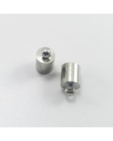 10 mm Huni Boncuk Kapak - Boncuk Şapkası - Gümüş - 25 Adet