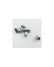 10 mm Huni Boncuk Kapak - Boncuk Şapkası - Gümüş - 50 Adet