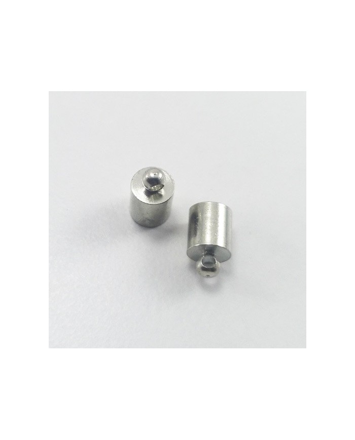 10 mm Huni Boncuk Kapak - Boncuk Şapkası - Gümüş - 50 Adet