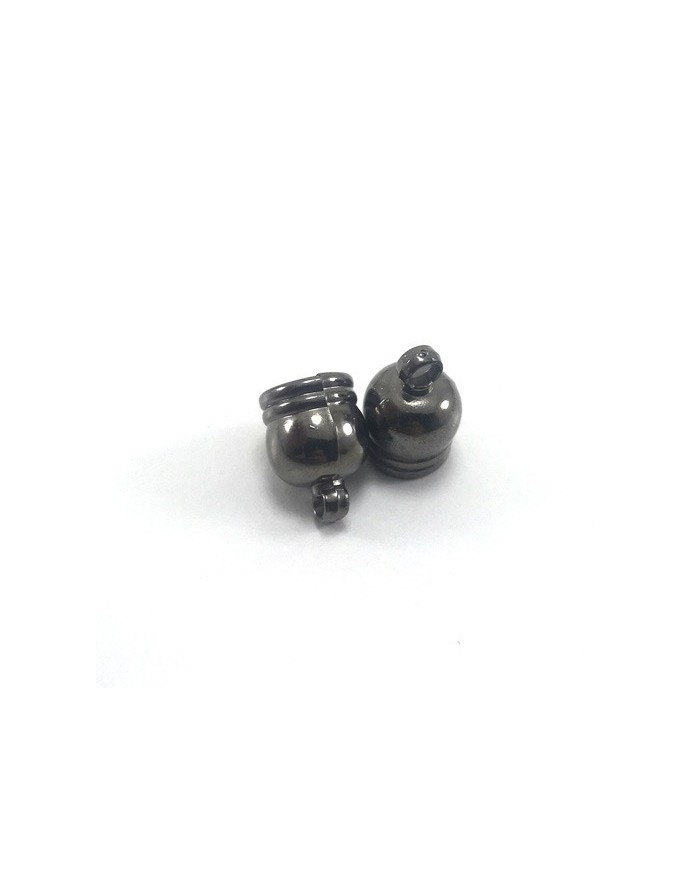 17 mm Huni Boncuk Kapak - Boncuk Şapkası - Füme - 25 Adet