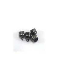 17 mm Huni Boncuk Kapak - Boncuk Şapkası - Füme - 50 Adet