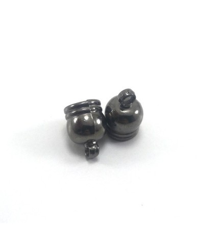 17 mm Huni Boncuk Kapak - Boncuk Şapkası - Füme - 50 Adet