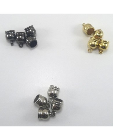 17 mm Huni Boncuk Kapak - Boncuk Şapkası - Gümüş- 50 Adet