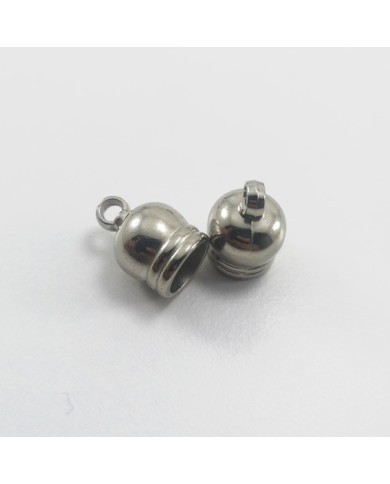 17 mm Huni Boncuk Kapak - Boncuk Şapkası - Gümüş- 50 Adet