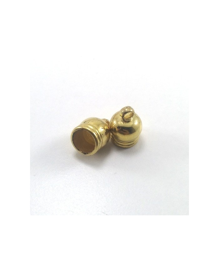 17 mm Huni Boncuk Kapak - Boncuk Şapkası - Gold- 25 Adet