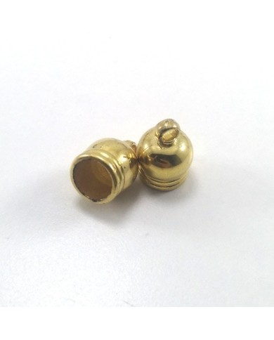 17 mm Huni Boncuk Kapak - Boncuk Şapkası - Gold- 50 Adet