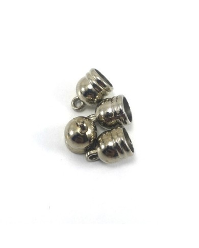 14 mm Huni Boncuk Kapak - Boncuk Şapkası - Gümüş - 25 Adet