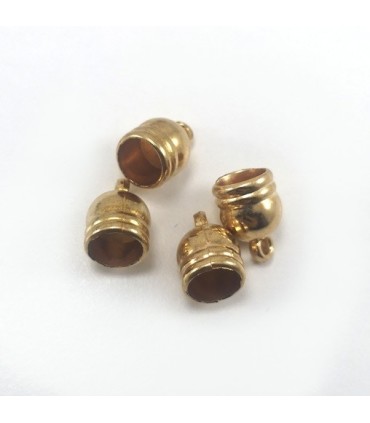 14 mm Huni Boncuk Kapak - Boncuk Şapkası - Gold - 25 Adet