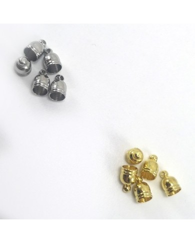 10mm Huni Boncuk Kapak - Boncuk Şapkası - Gümüş - 25 Adet