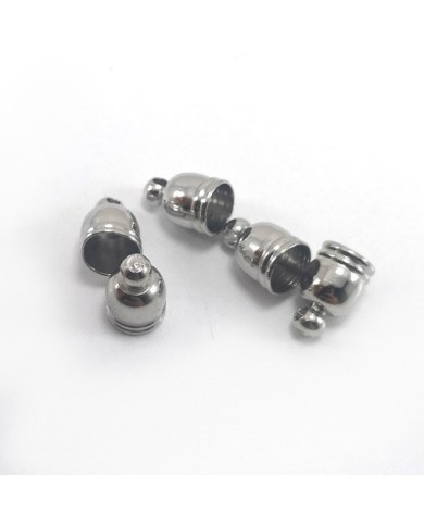 10mm Huni Boncuk Kapak - Boncuk Şapkası - Gümüş - 25 Adet