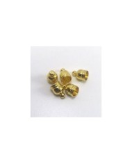10mm Huni Boncuk Kapak - Boncuk Şapkası - Gold - 10 Adet
