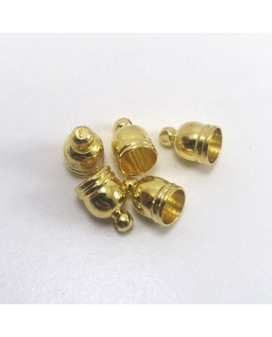 10mm Huni Boncuk Kapak - Boncuk Şapkası - Gold - 25 Adet