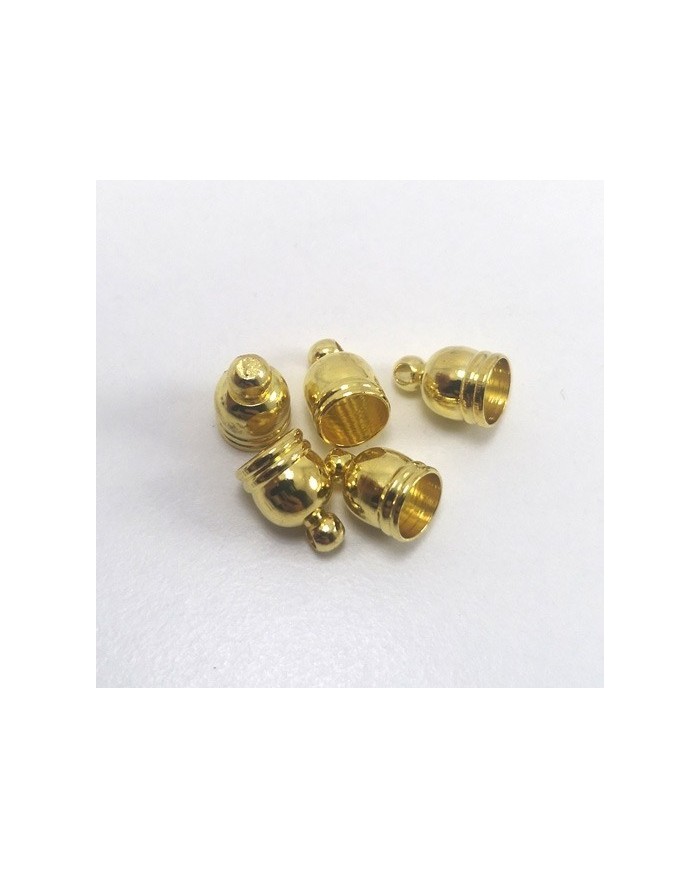 10mm Huni Boncuk Kapak - Boncuk Şapkası - Gold - 50 Adet