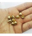 10mm Huni Boncuk Kapak - Boncuk Şapkası -  Gold - 50 Adet