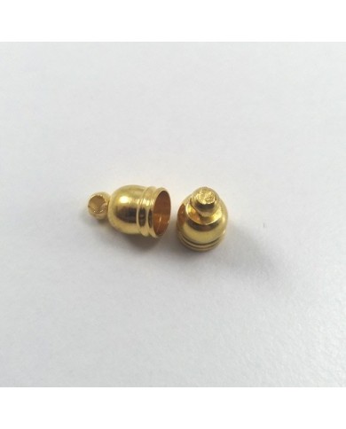 9mm Huni Boncuk Kapak - Boncuk Şapkası - Gold - 10 Adet