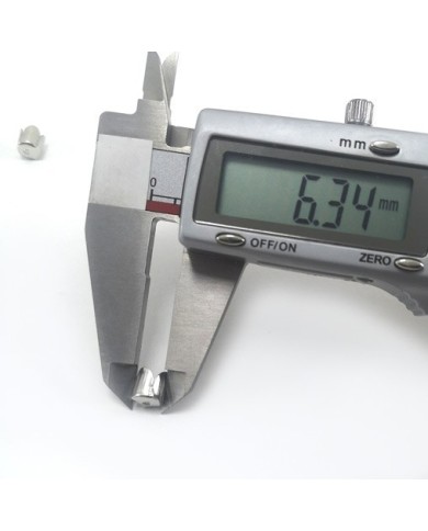 7 mm Huni Boncuk Kapak - Boncuk Şapkası - Gümüş - 10 Adet