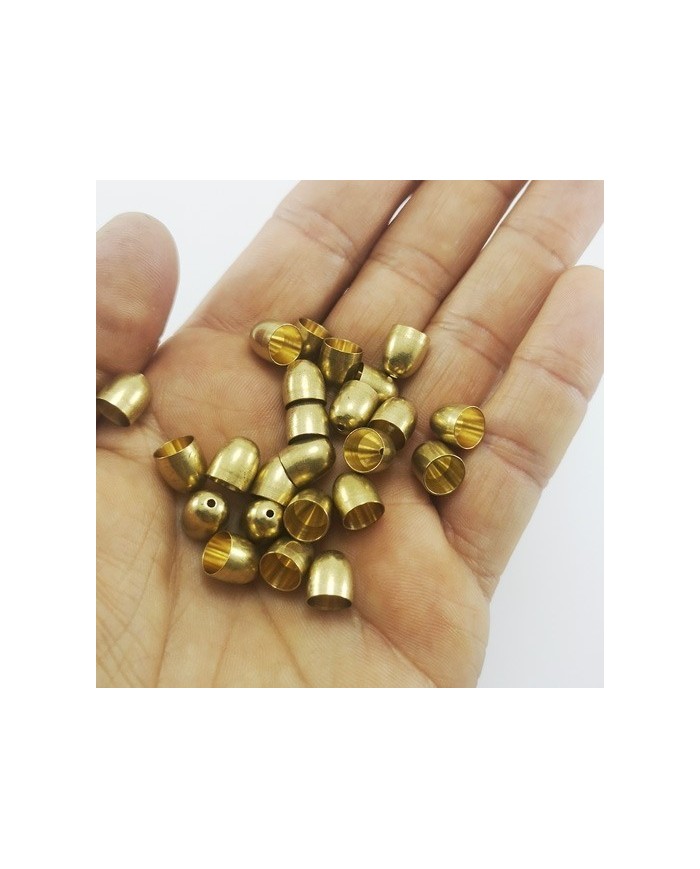 9mm Huni Boncuk Kapak - Boncuk Şapkası - Gold - 25 Adet
