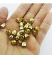 9mm Huni Boncuk Kapak - Boncuk Şapkası - Gold - 25 Adet