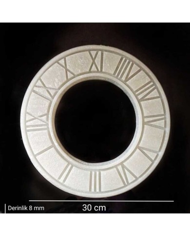 5 Adet - Roma Rakamlı 30 Cm Saat - Hobi Silikon Kalıbı SN19 - Kod: 5 Adet - Roma Rakamlı 30 Cm Saat - Hobi Silikon Kalıbı SN19 - Kod: