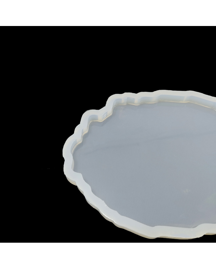 5 Adet Bardak Altı Reçine Epoksi Kalıp - Oval Dalgalı - B16