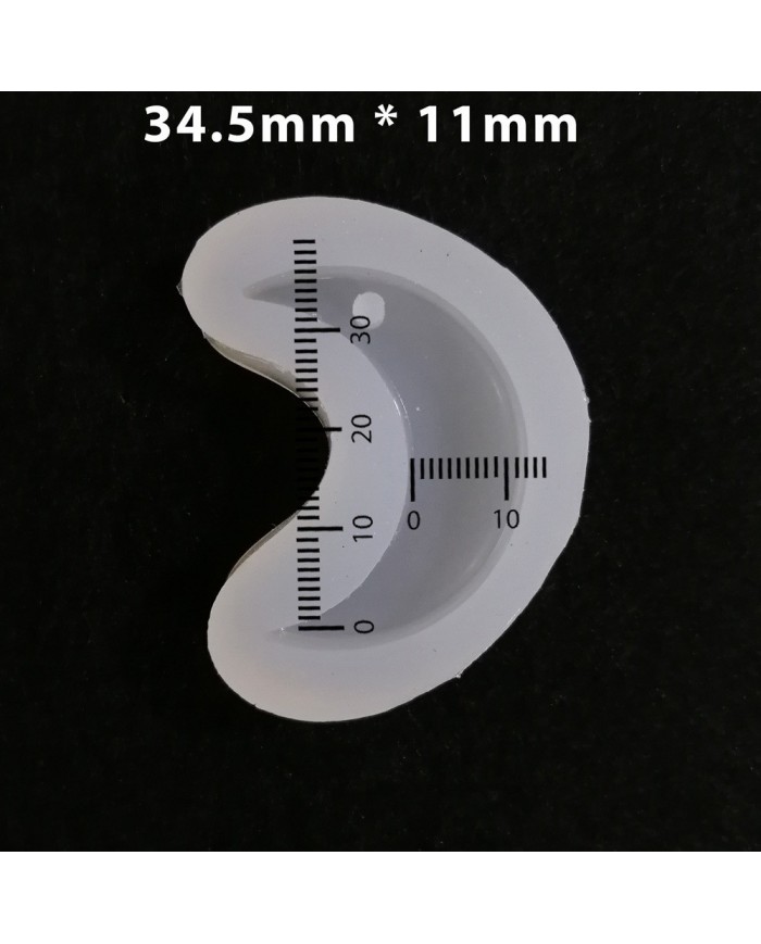 5 Adet Reçine Epoksi Kalıp - Delikli Ay - E11K